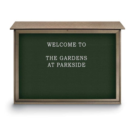 United Visual Products Indoor Enclosed Combo Board, 42"x32", Satin Frame/Blue & Burgundy UVCB4232-BLUE-DBURGU